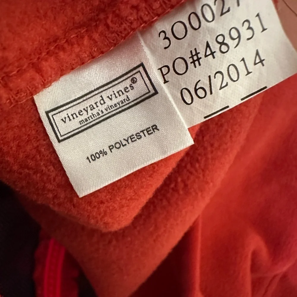 Vineyard Vines Boys' Harbor Fleece Full-Zip Vest Size Large (16-18)